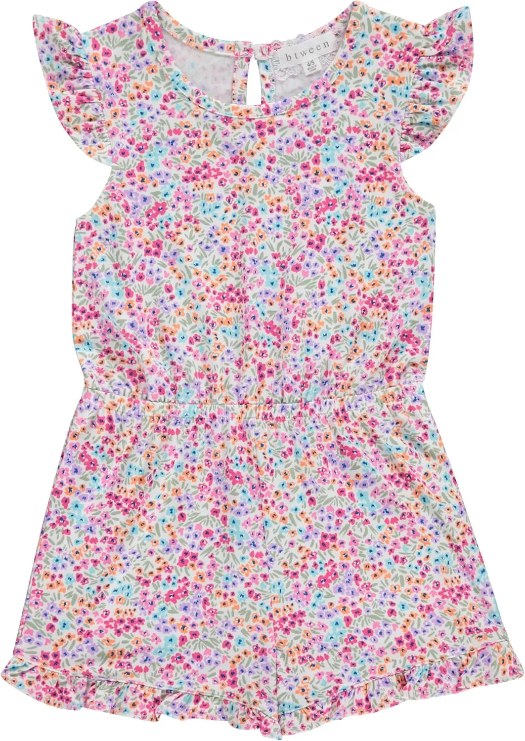 BTween Girls Mix and Match Set 4-Pack Soft Cotton Blend, Shirt. Biker Short, Dress and Romper