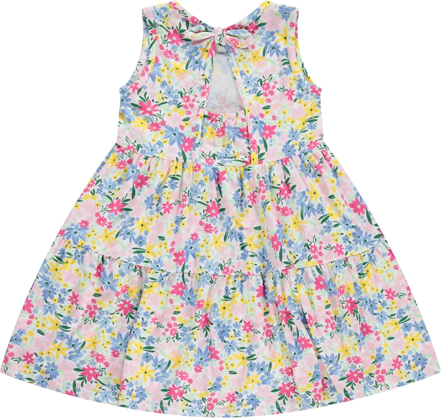 BTween Girls Mix and Match Set 4-Pack Soft Cotton Blend, Shirt. Biker Short, Dress and Romper