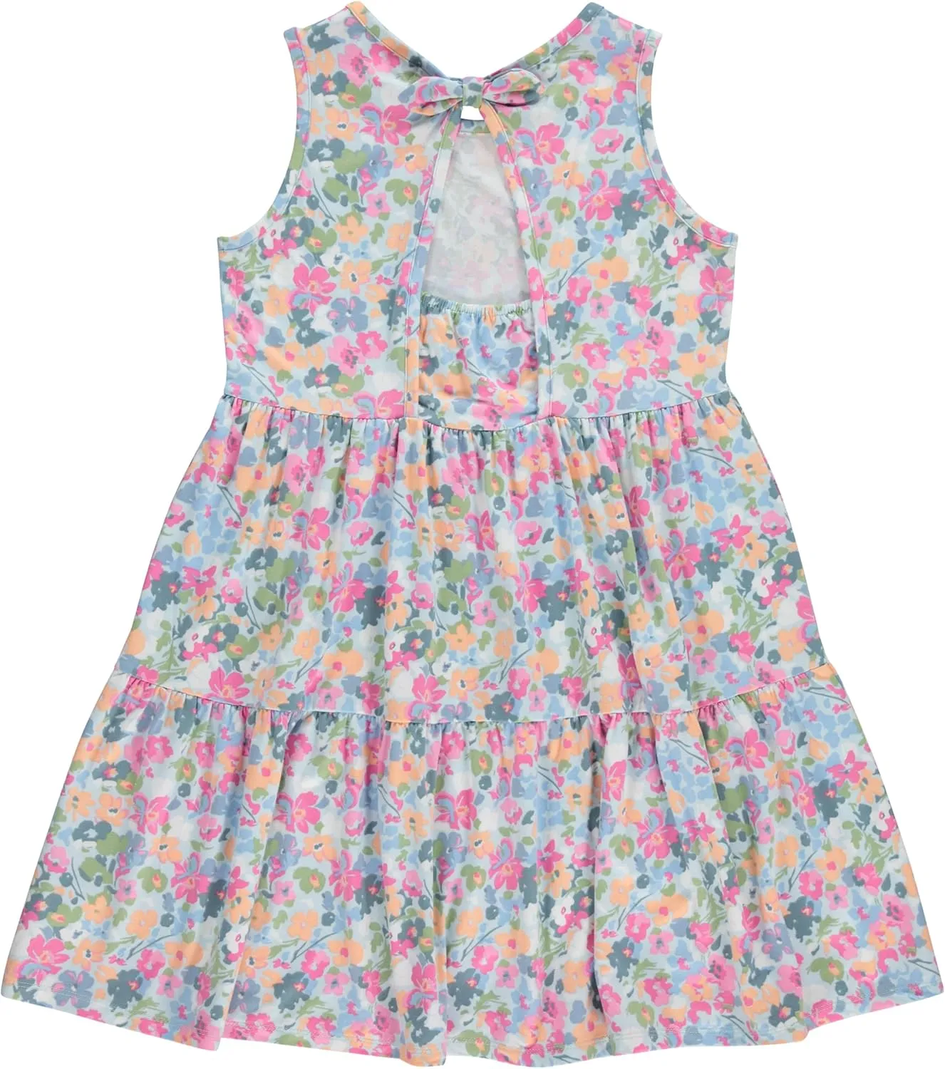BTween Girls Mix and Match Set 4-Pack Soft Cotton Blend, Shirt. Biker Short, Dress and Romper
