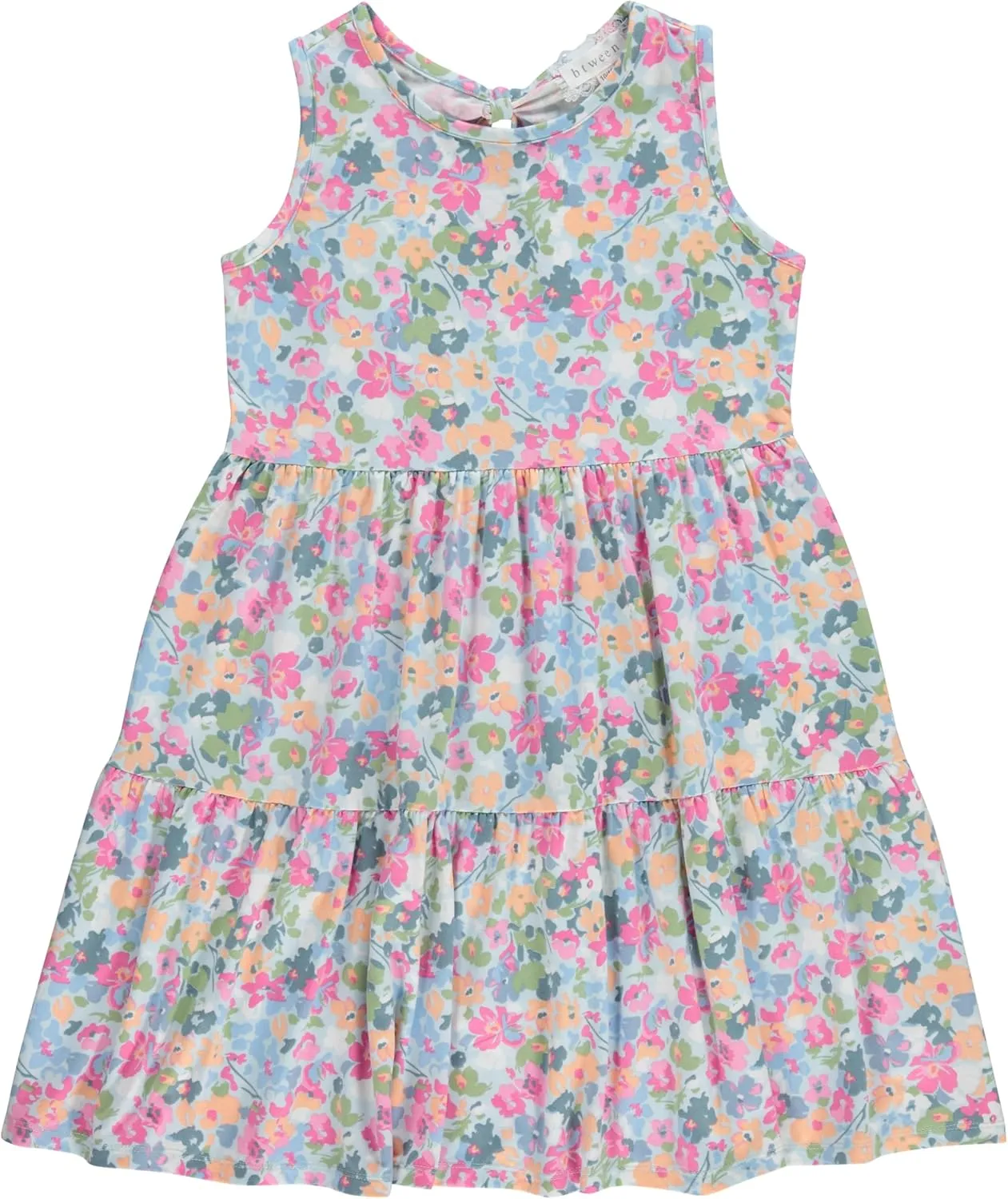 BTween Girls Mix and Match Set 4-Pack Soft Cotton Blend, Shirt. Biker Short, Dress and Romper