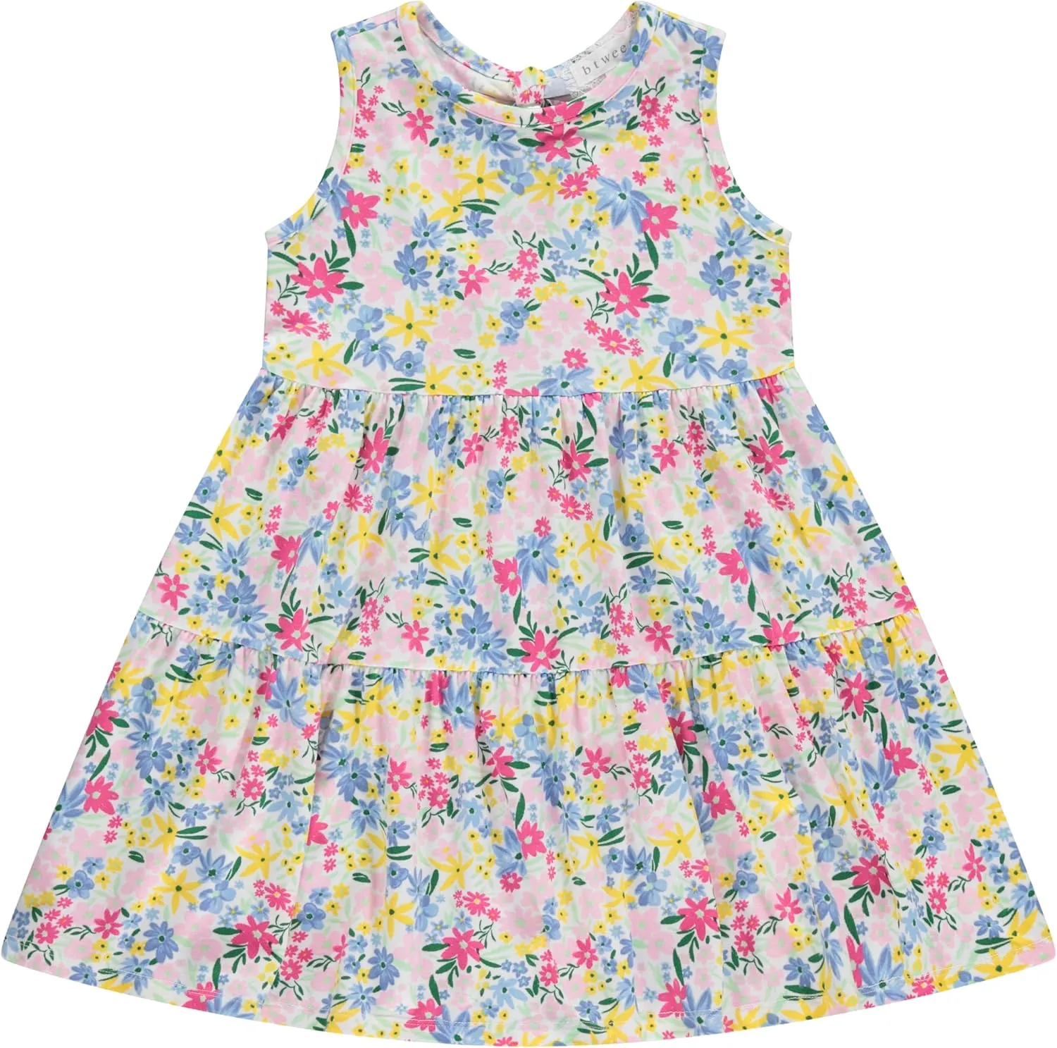 BTween Girls Mix and Match Set 4-Pack Soft Cotton Blend, Shirt. Biker Short, Dress and Romper