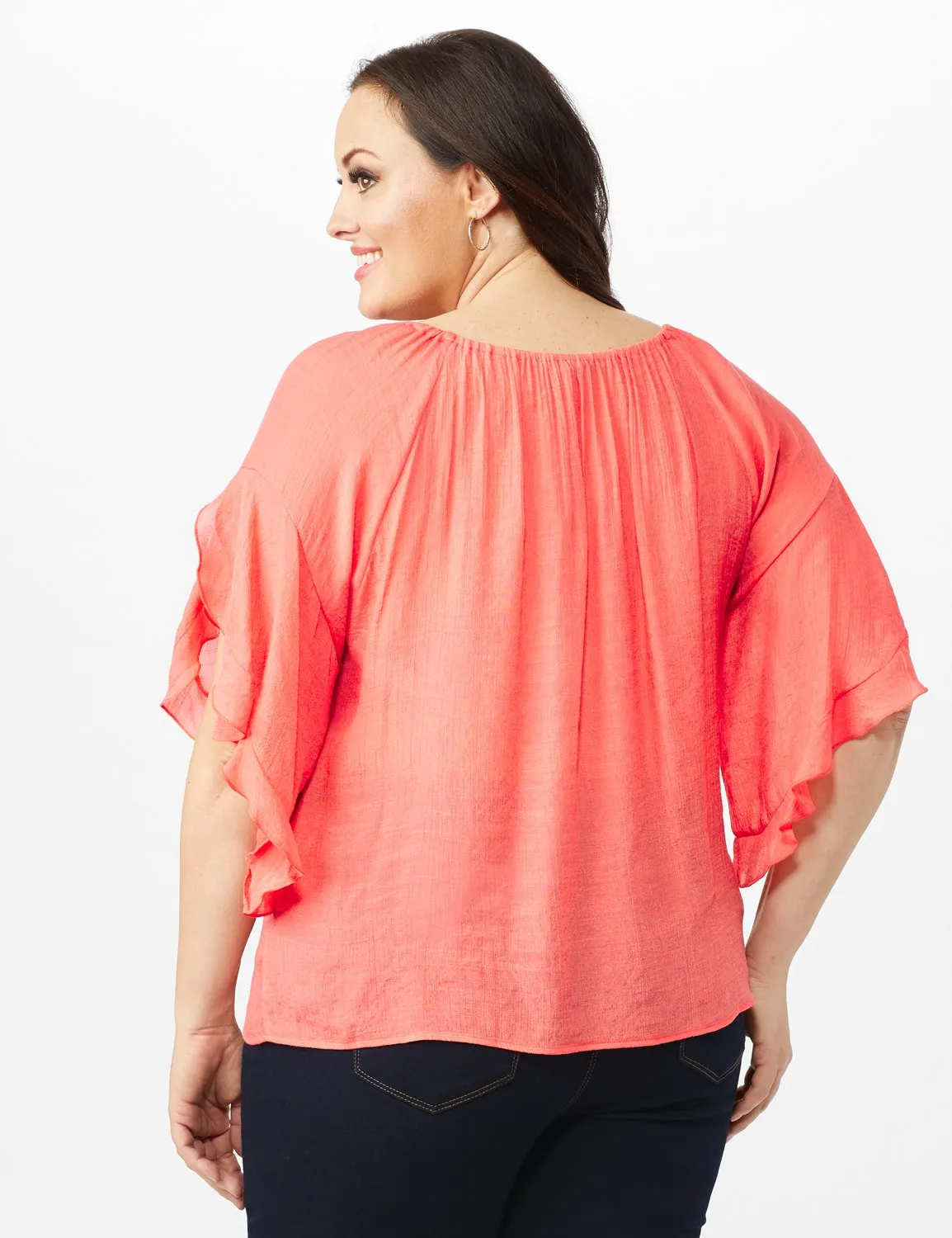 Crochet Trim  Off The Shoulder Textured Top