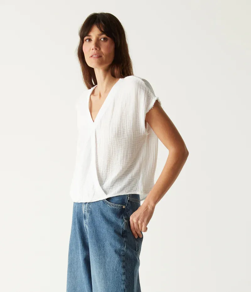 DOUBLE GAUZE WRAP TOP