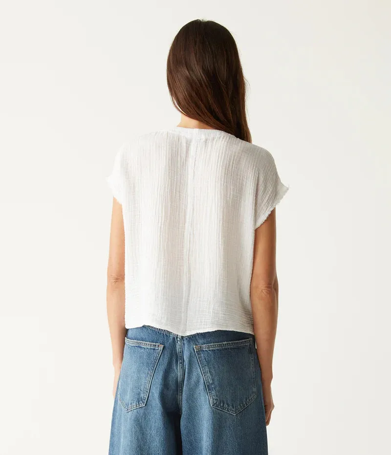 DOUBLE GAUZE WRAP TOP