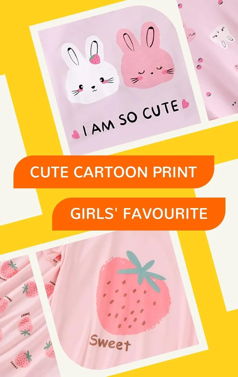 Girls' Summer Dress,Toddler Soft Breathable Dresses 3-12Years