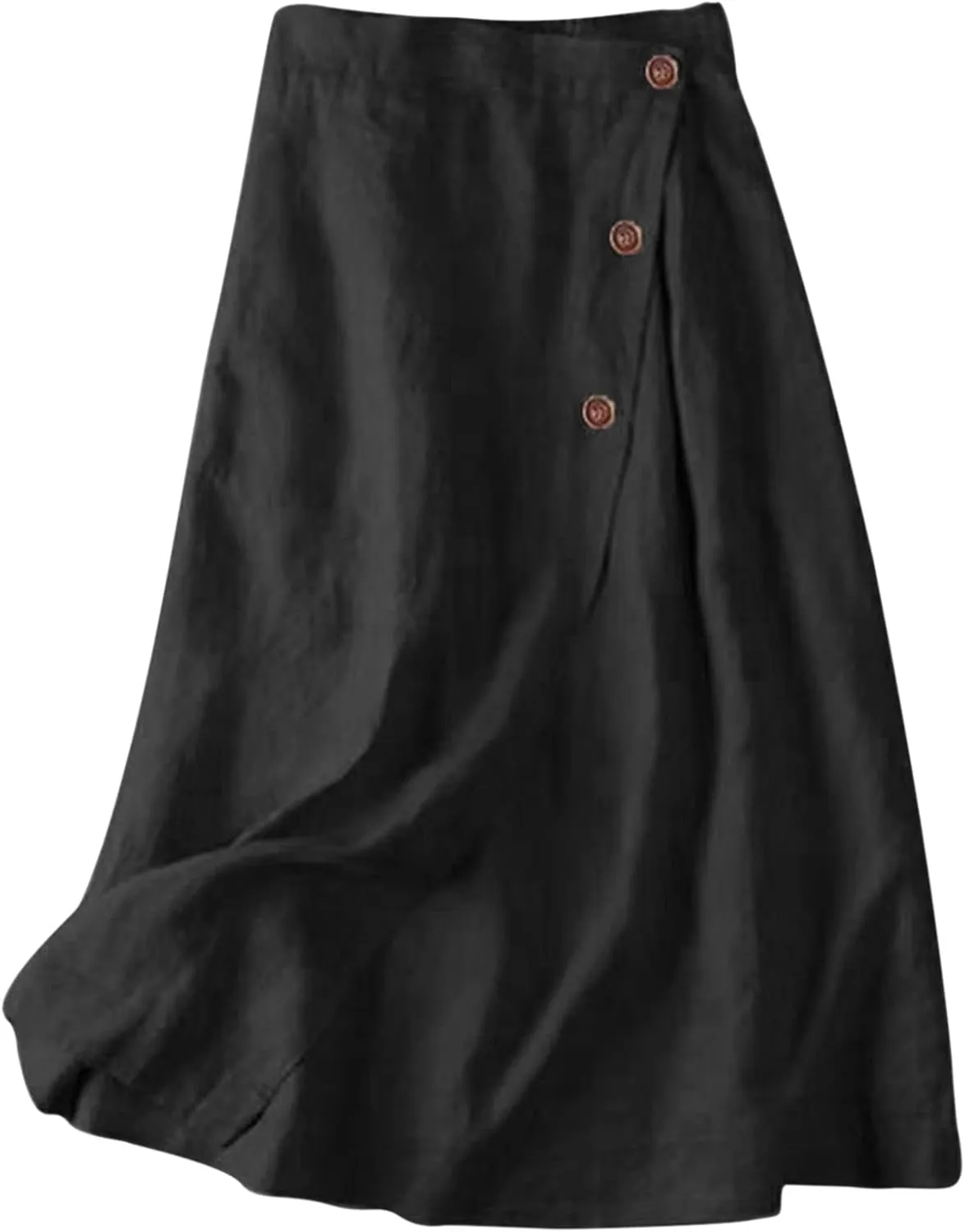 High Waisted Skirts for Women, Y2K Skirt for Summer Lightweight Button A-Line Long Skirts Teens Vacation Clothes