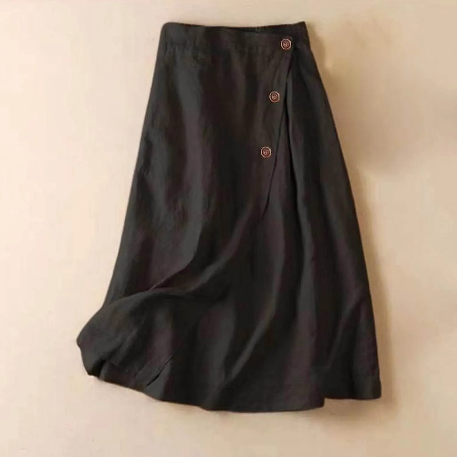 High Waisted Skirts for Women, Y2K Skirt for Summer Lightweight Button A-Line Long Skirts Teens Vacation Clothes