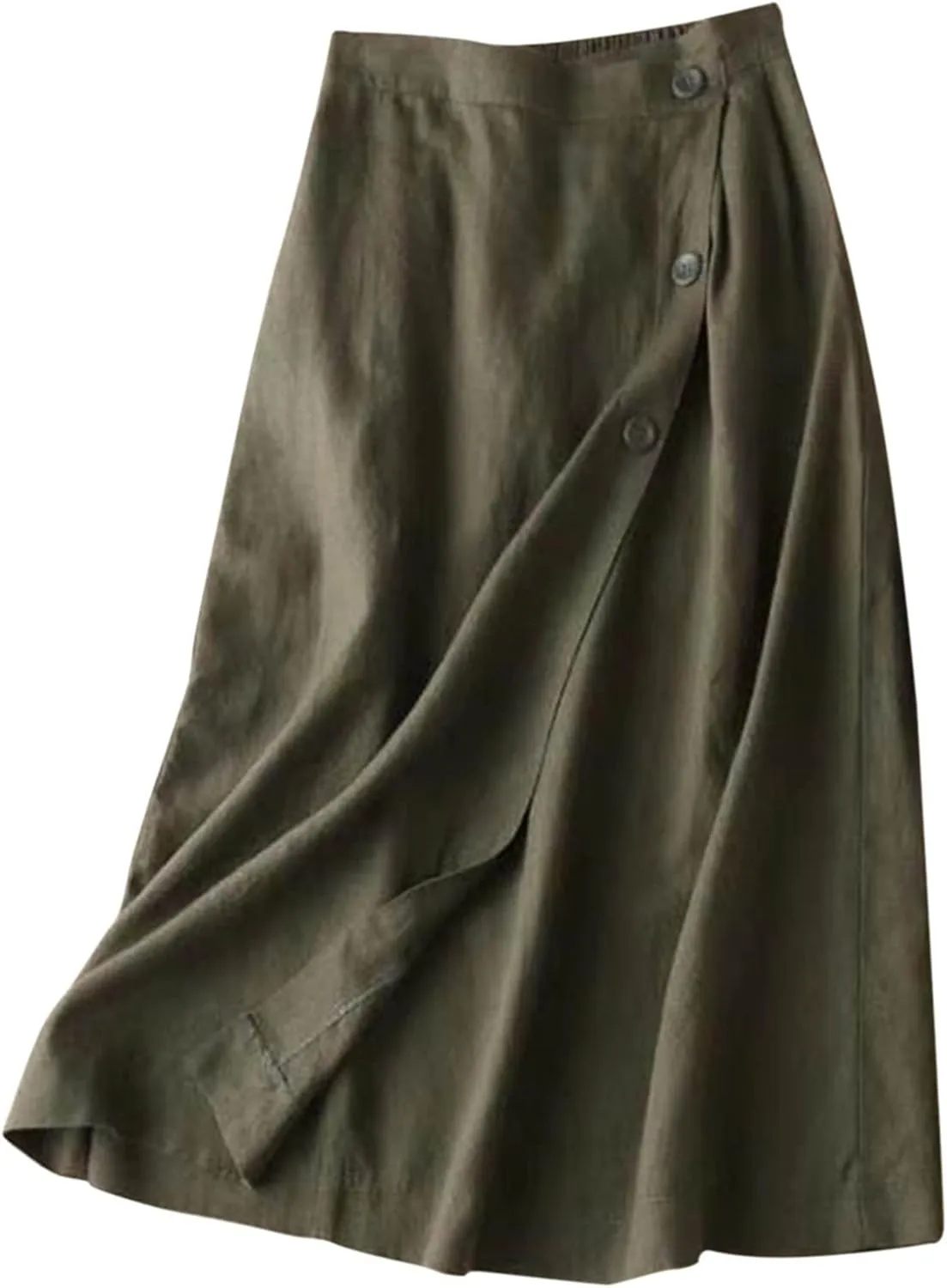 High Waisted Skirts for Women, Y2K Skirt for Summer Lightweight Button A-Line Long Skirts Teens Vacation Clothes