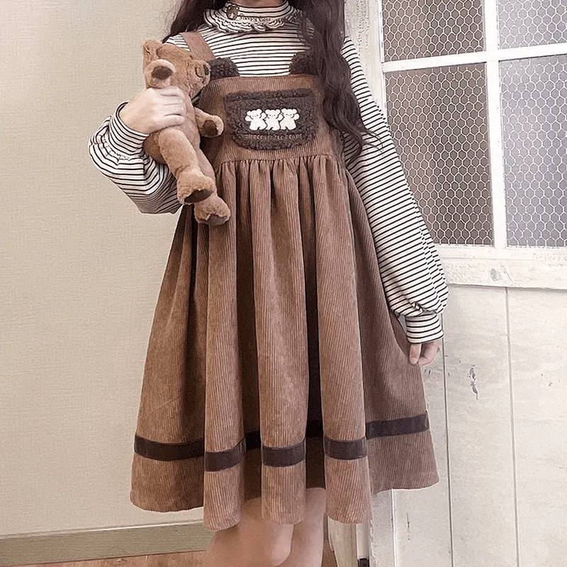 Kawaii Sweet Bear Embroidery Lolita Dress