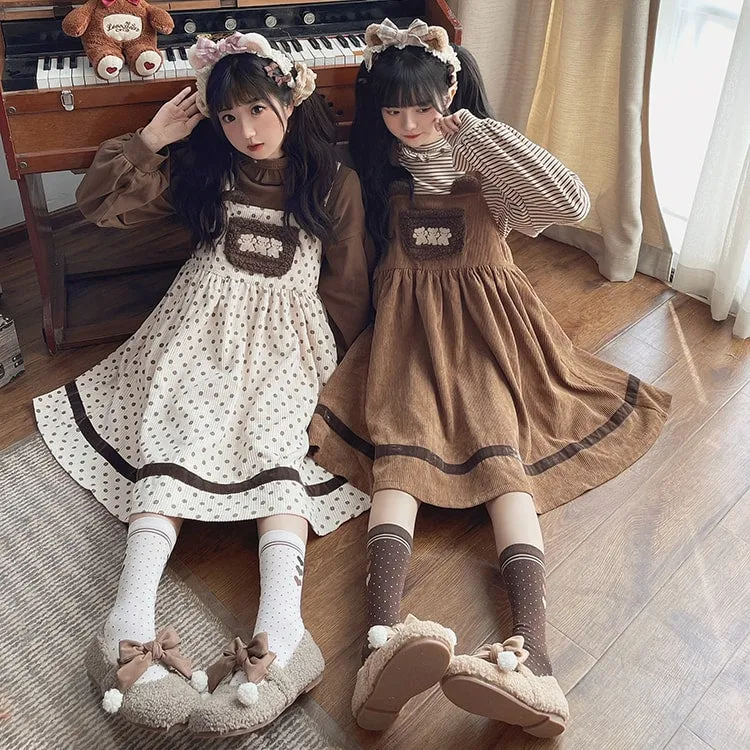 Kawaii Sweet Bear Embroidery Lolita Dress