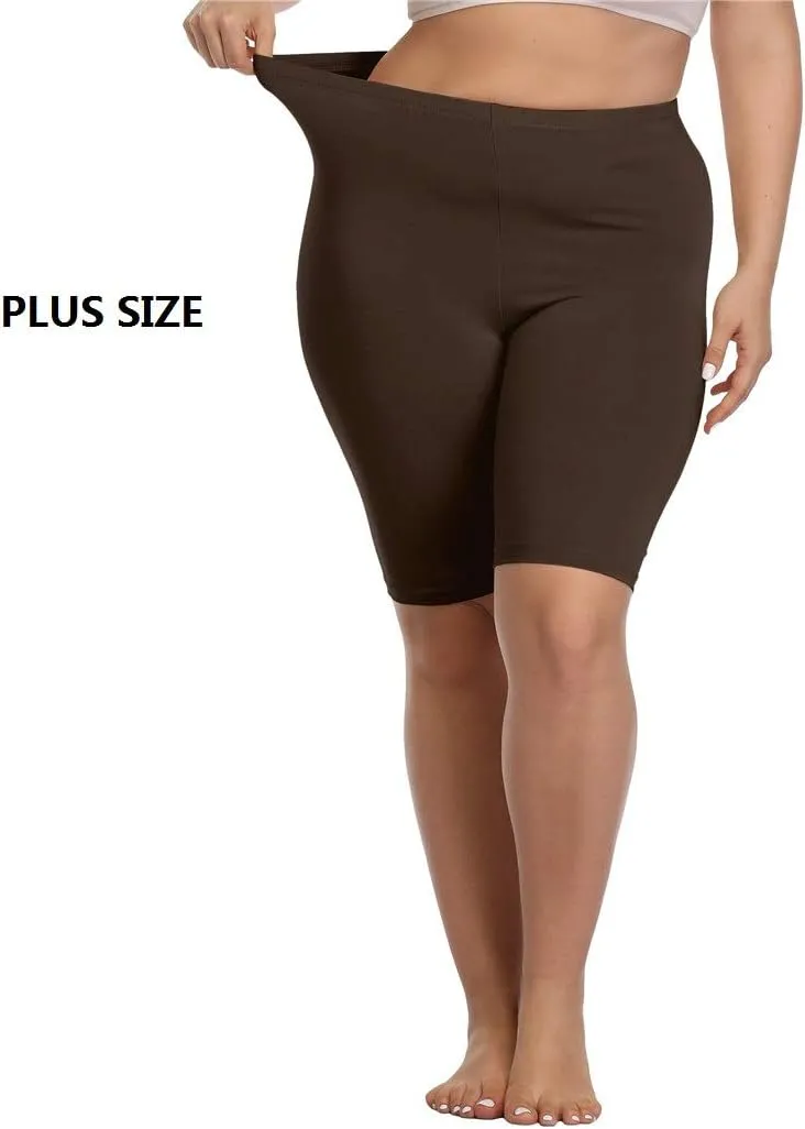 Kotii Women's Buttery Soft Short Leggings Modal Cotton Shorts Under Dresses Leggings Pants