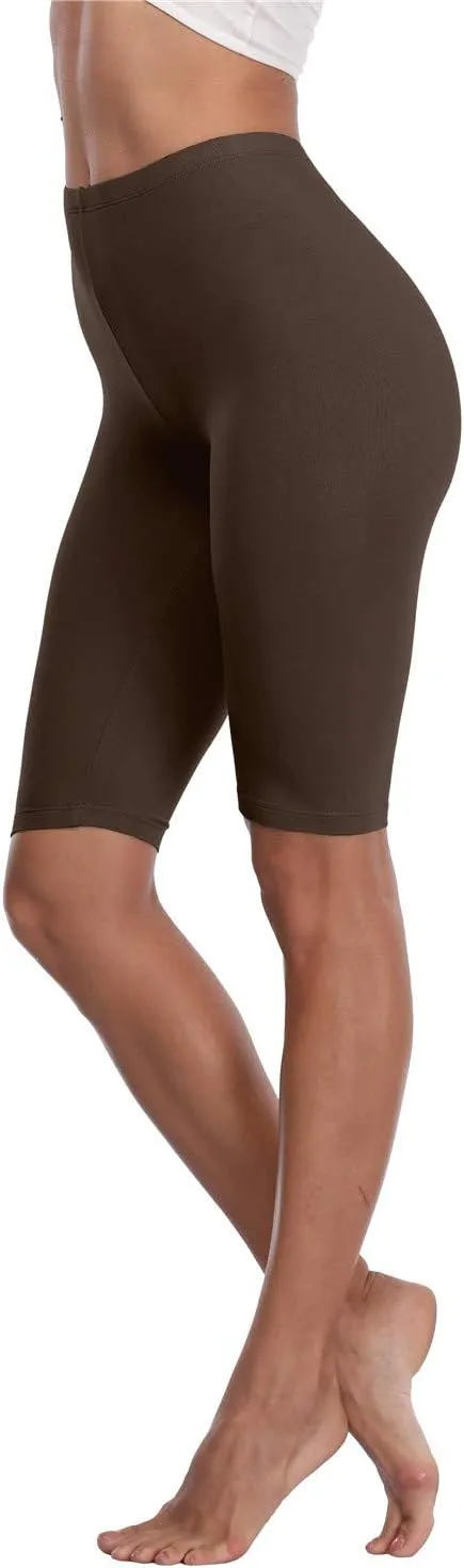 Kotii Women's Buttery Soft Short Leggings Modal Cotton Shorts Under Dresses Leggings Pants