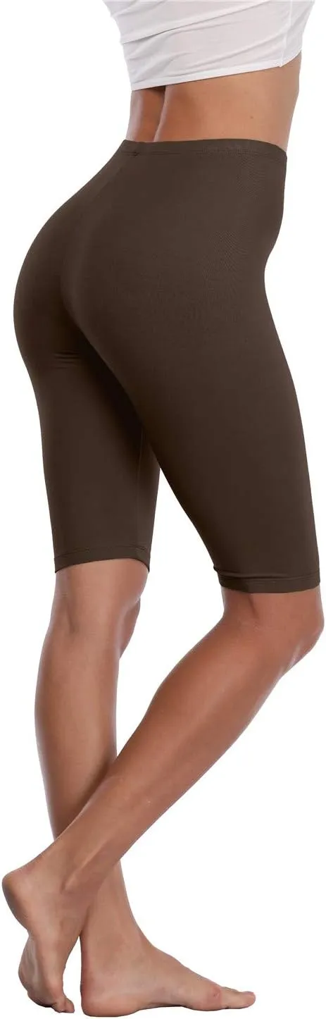 Kotii Women's Buttery Soft Short Leggings Modal Cotton Shorts Under Dresses Leggings Pants