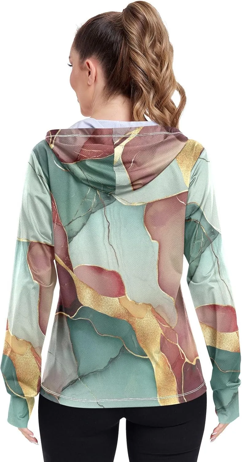 Lightweight Zip Up Hoodie Women Quick Dry Cool Shirts For Women UPF 50  Protection Light Sweatshirt Hiking Outdoor