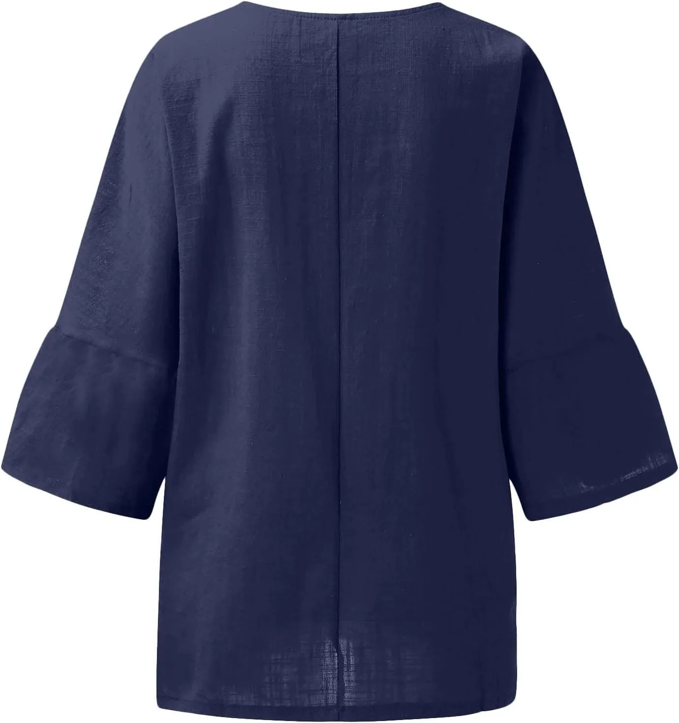 Linen Shirts for Women 2025 Trendy Summer 3/4 Sleeve Tops Dressy Casual Loose Boho Cute Blouses