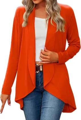 Long Sleeve Cardigan for Women Crop Tops Knit Cardigans Slim Fitted Sweater Chunky Jacket Coat
