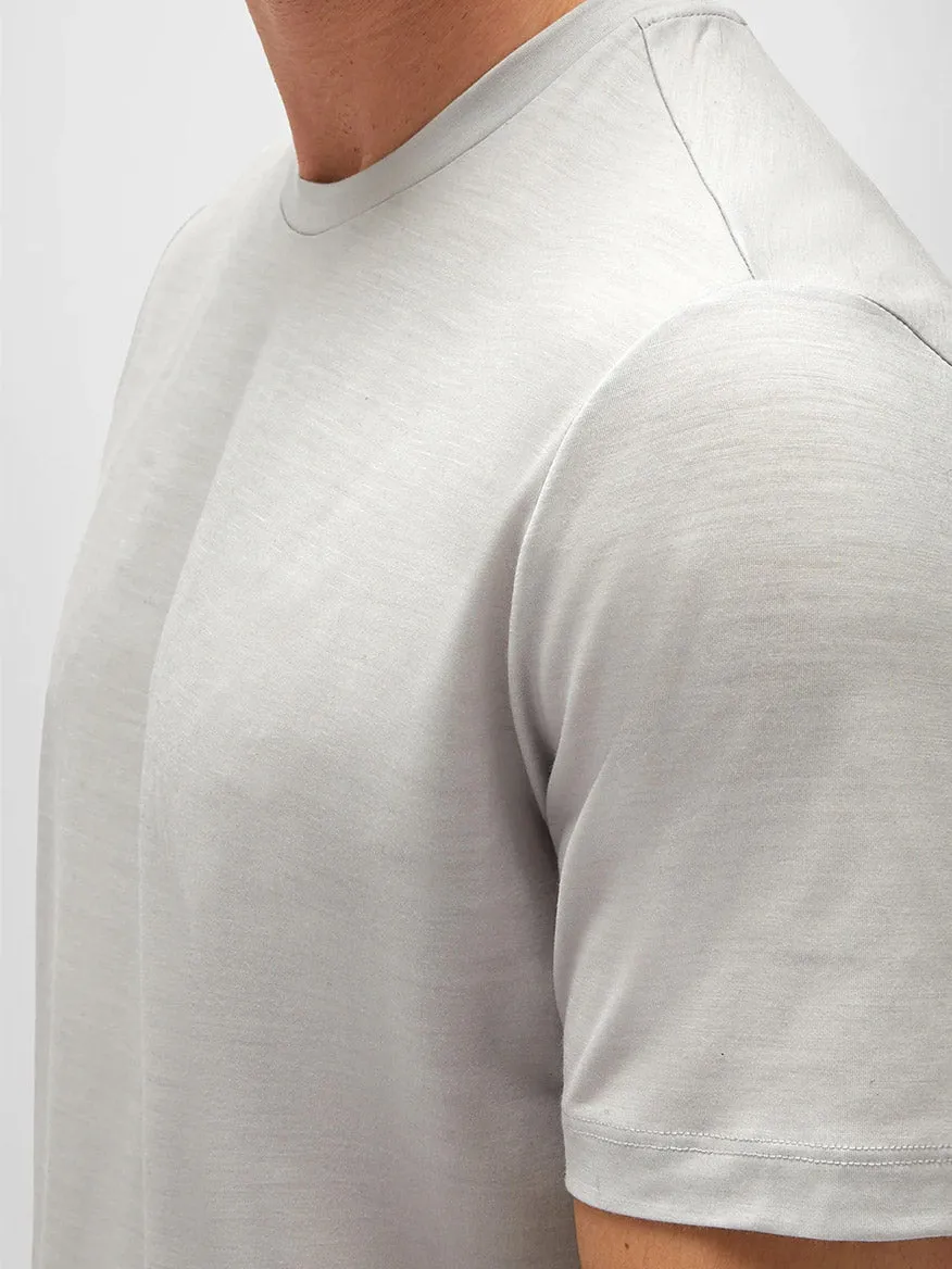 Maurizio Baldassari Linate Techmerino Short Sleeve T-Shirt in Light Grey