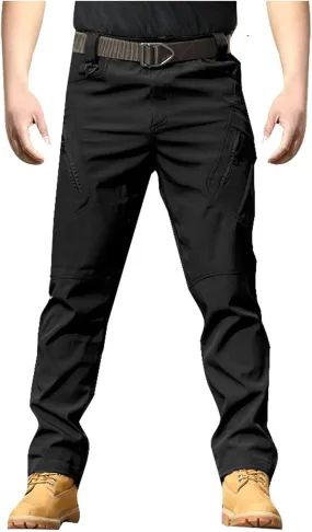 Men's Casual Cargo Pants Hiking Joggers Lightweight Loose Fit Trousers Athletic Pants Outdoor Pants with Pockets