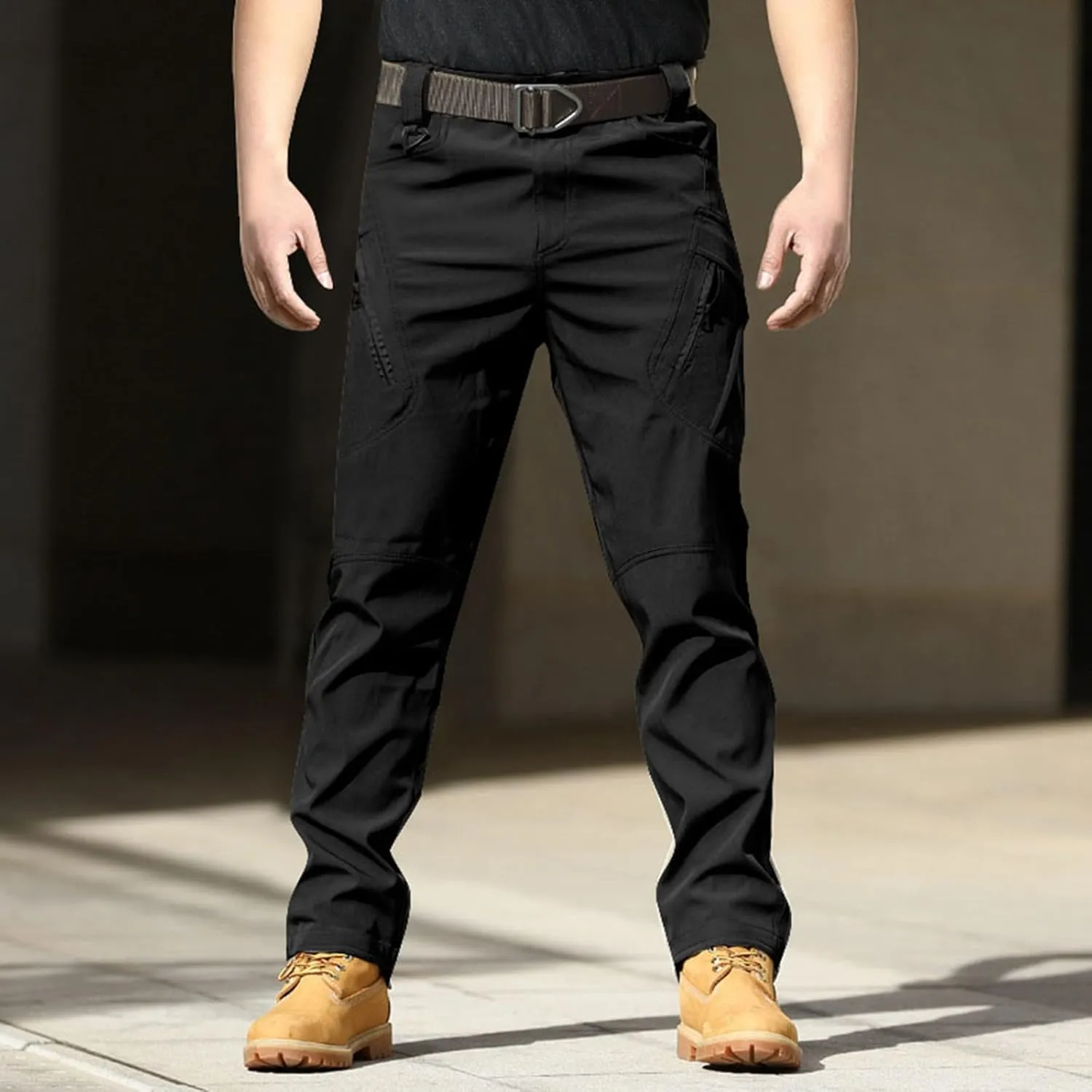 Men's Casual Cargo Pants Hiking Joggers Lightweight Loose Fit Trousers Athletic Pants Outdoor Pants with Pockets
