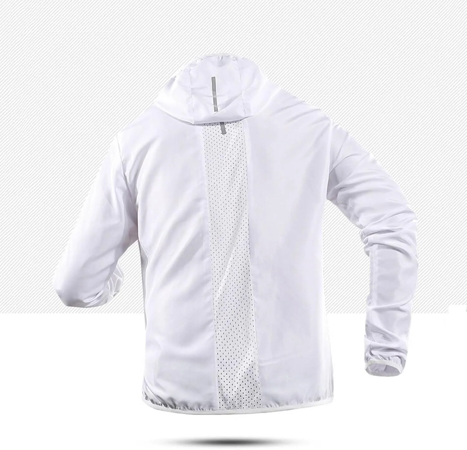 Men's Full Zip Hooded Light Jacket Sun Protection Quick Dry Outdoor Hiking Fishing Shirts Mesh Breathable Cool Shirts