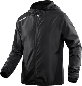 Men's Full Zip Hooded Light Jacket Sun Protection Quick Dry Outdoor Hiking Fishing Shirts Mesh Breathable Cool Shirts