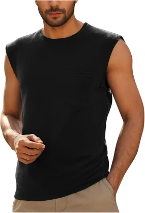 Men's Pullover Tank Tops Quick Dry Workout Swim Beach Shirts Sleeveless Shirts for Bodybuilding Gym Fitness Training