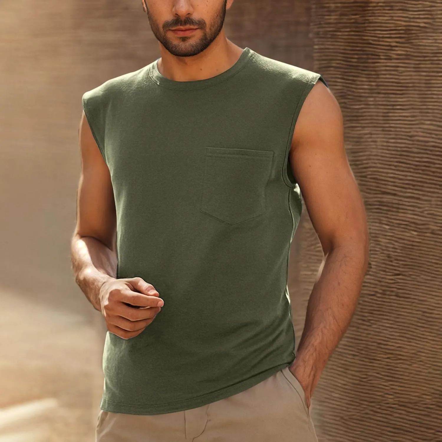 Men's Pullover Tank Tops Quick Dry Workout Swim Beach Shirts Sleeveless Shirts for Bodybuilding Gym Fitness Training