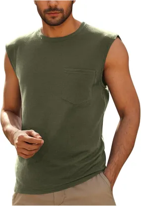 Men's Pullover Tank Tops Quick Dry Workout Swim Beach Shirts Sleeveless Shirts for Bodybuilding Gym Fitness Training