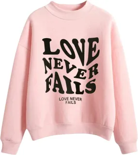 Muyise Sweatshirts for Women, Womens Long Sleeve Crew Neck Pullover Blouses Letter Print Casual Lightweight Loose Tee Shirts