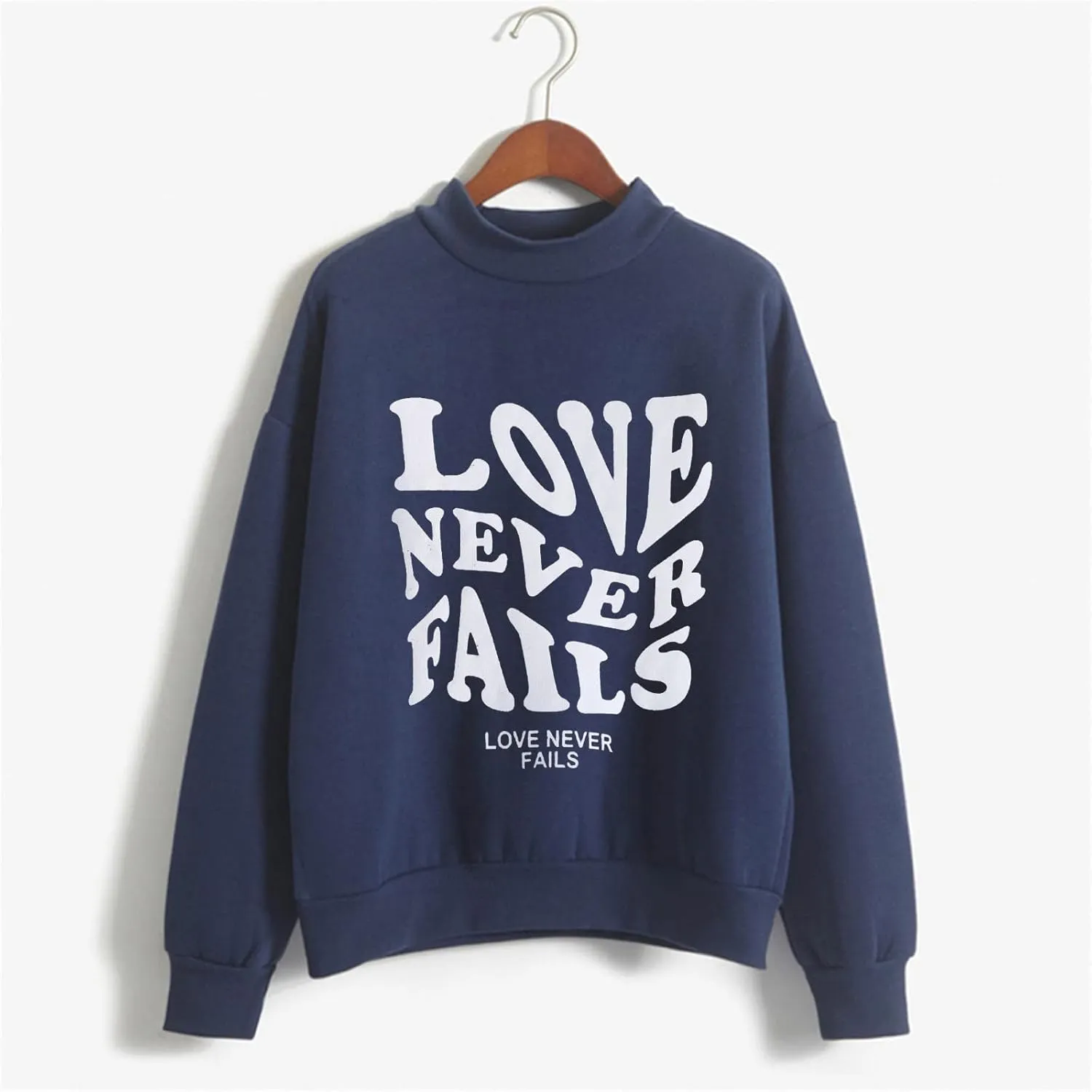 Muyise Sweatshirts for Women, Womens Long Sleeve Crew Neck Pullover Blouses Letter Print Casual Lightweight Loose Tee Shirts