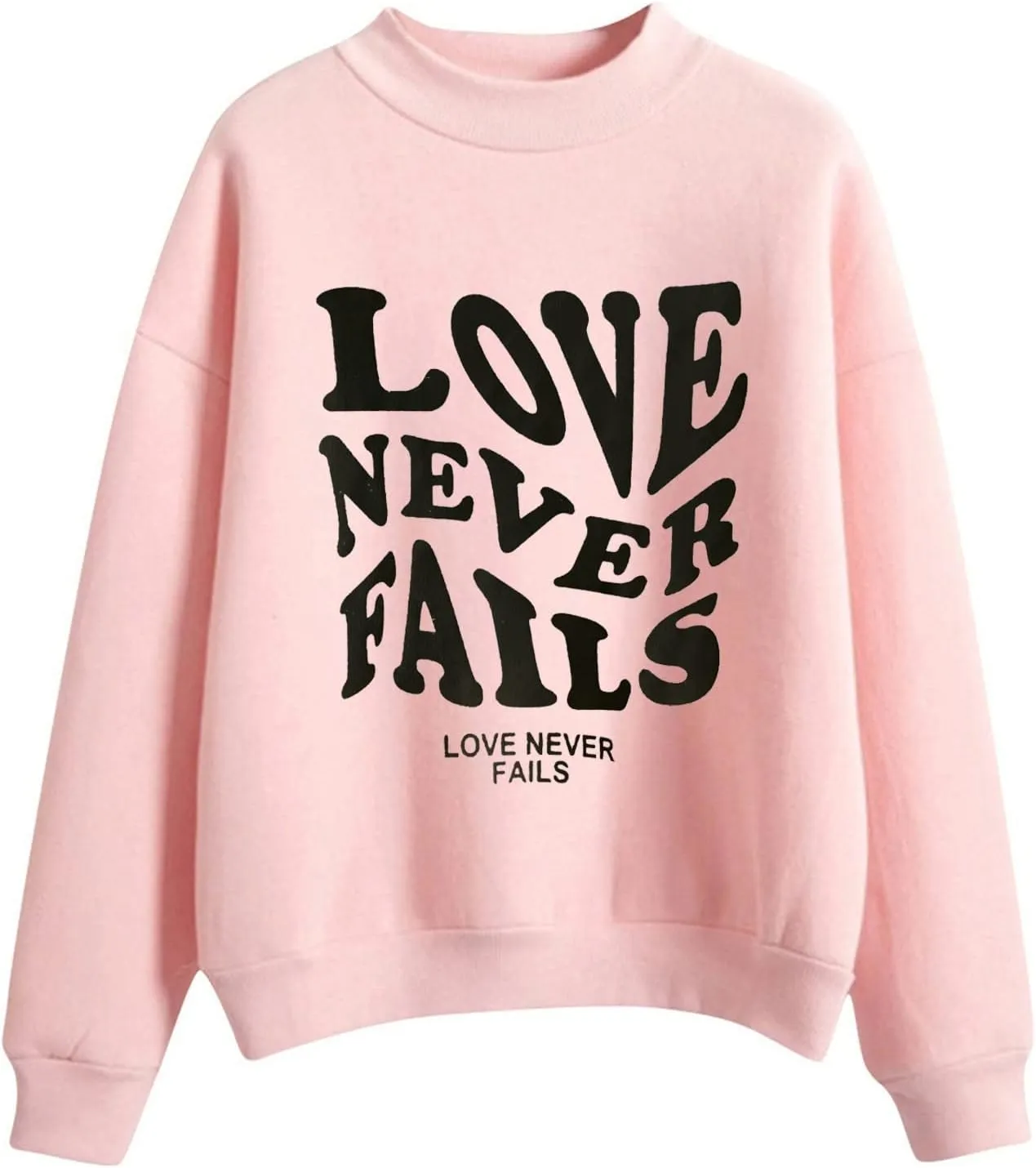 Muyise Sweatshirts for Women, Womens Long Sleeve Crew Neck Pullover Blouses Letter Print Casual Lightweight Loose Tee Shirts