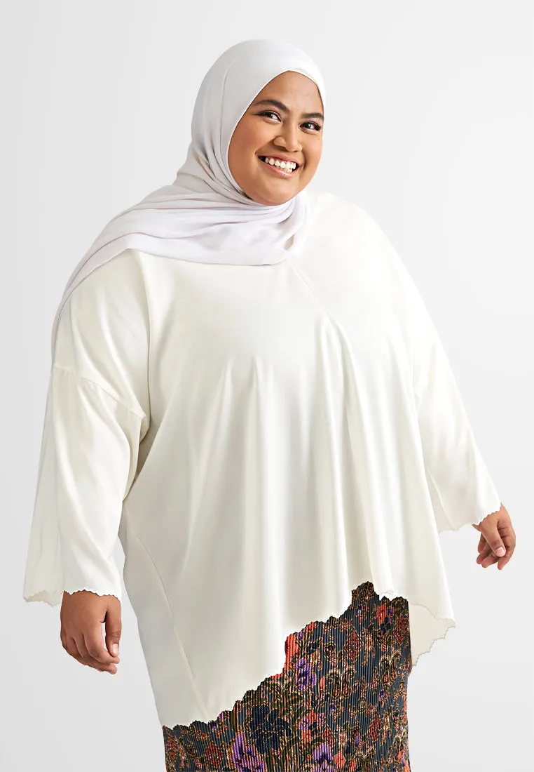 Safa Satin Loose-fit Batwing Top