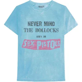 The Sex Pistols "Never Mind The Bollocks Distressed" Light Blue Dye T shirt