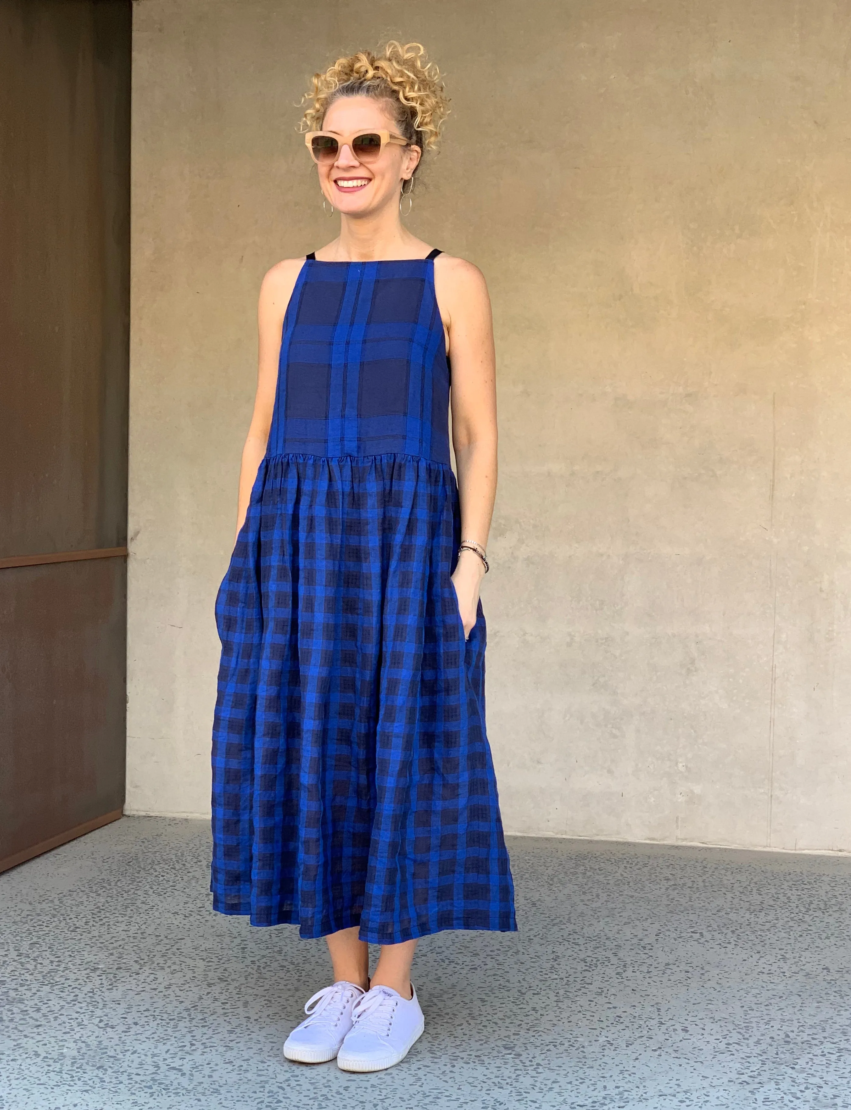 Vivien Blue Large Check