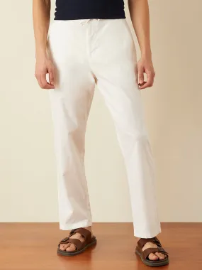 White Plain Loose Pants