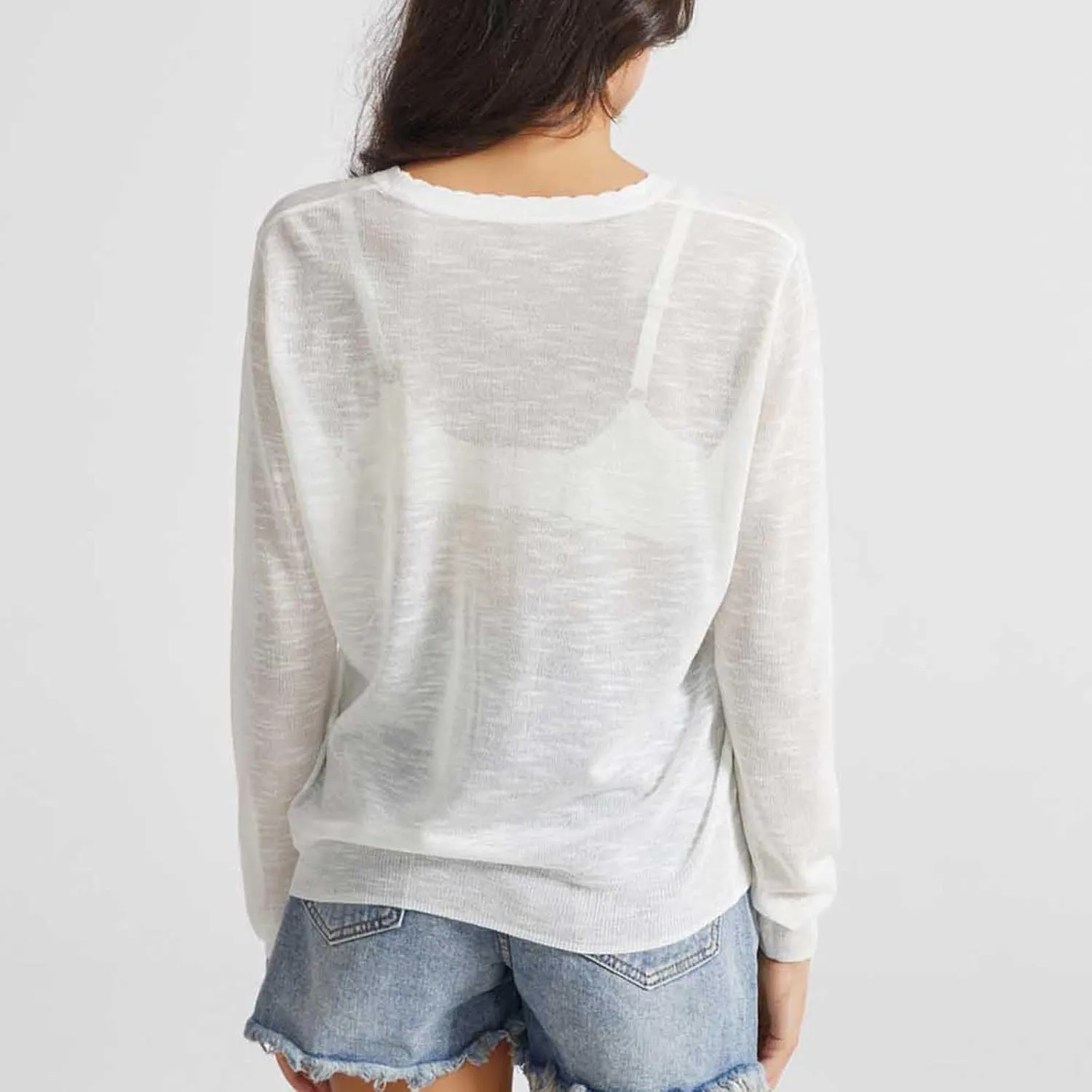 Women's Sheer Sun Protection Jacket Lightweight Long Sleeve Sun Shirt Breathable See Through Button Down Tops